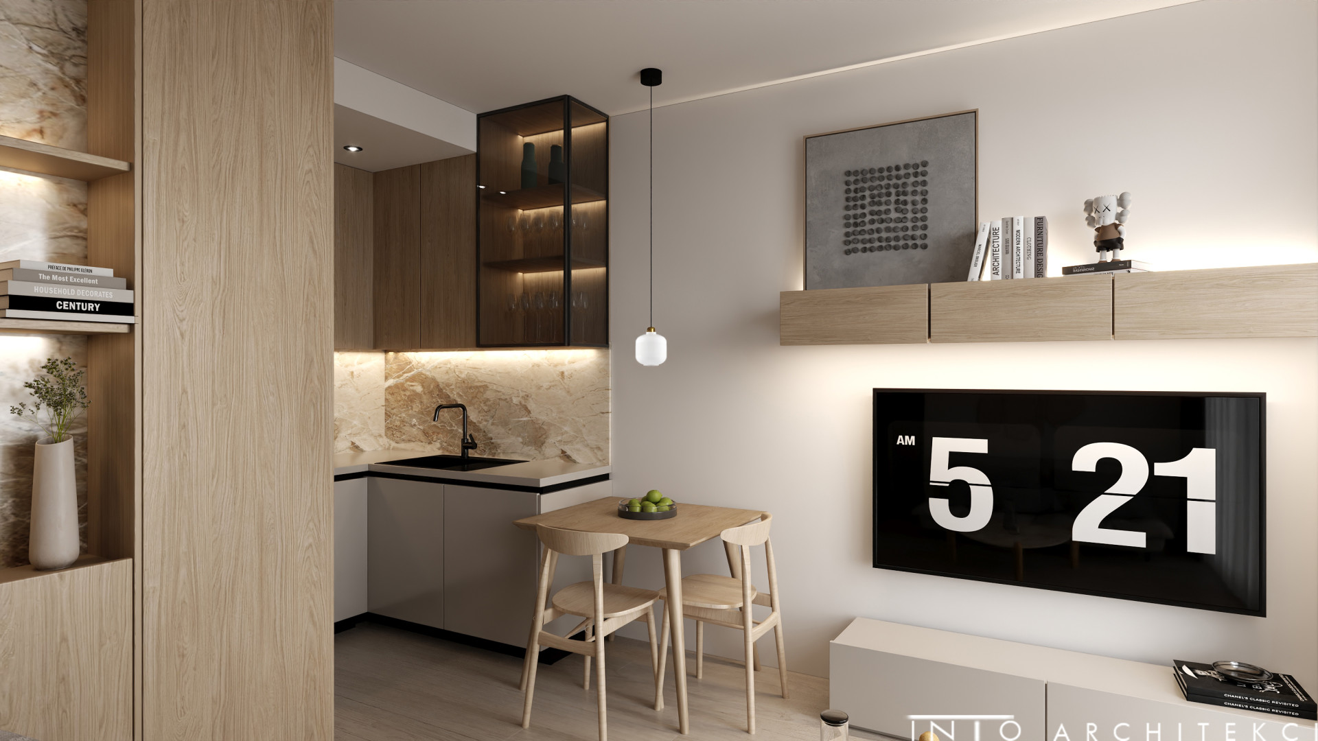 Projekt wnętrz mieszkania inwestycyjnego w Poznaniu – 35 m²