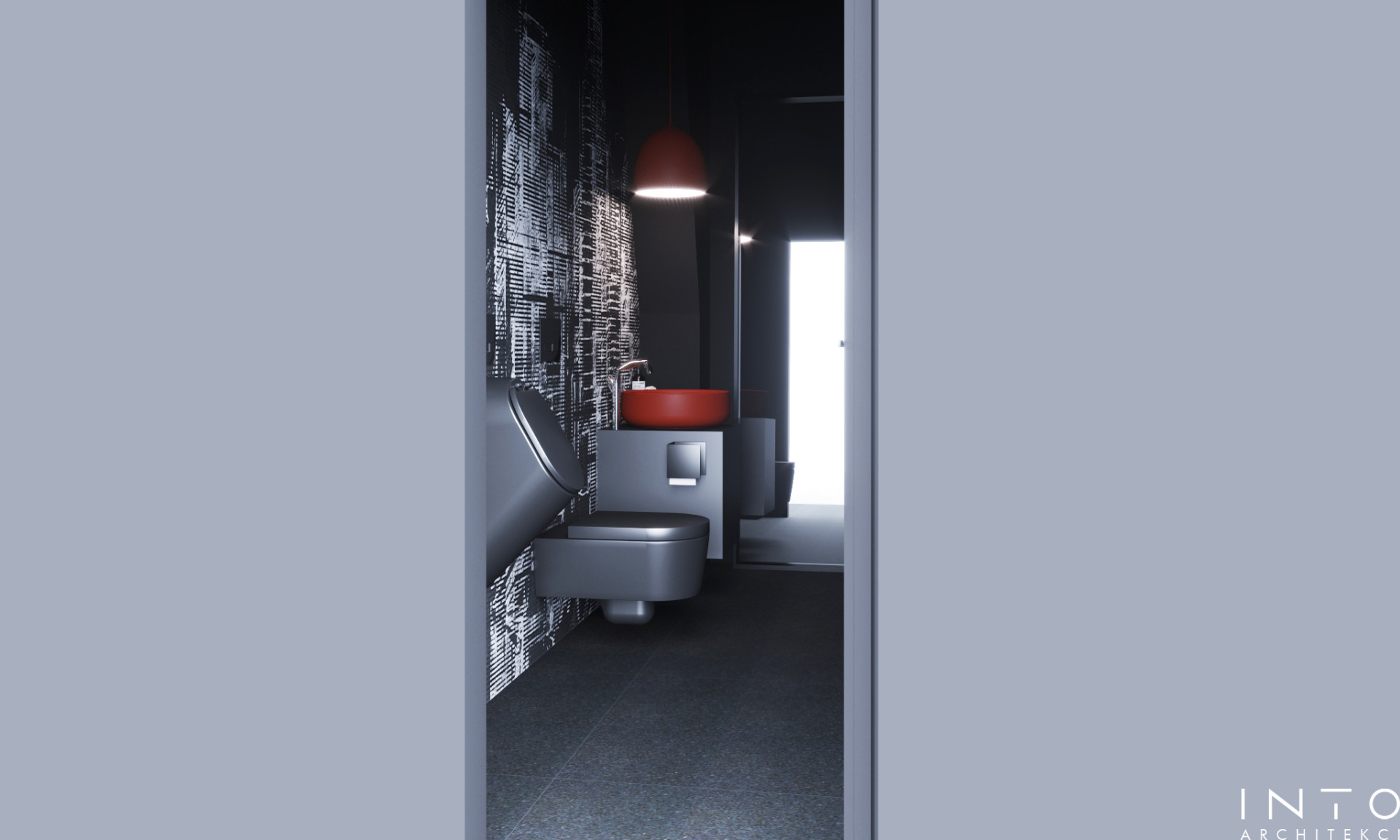 Projekt kameralnego biura z antresolą w Poznaniu – nowoczesne wnętrze 80 m²