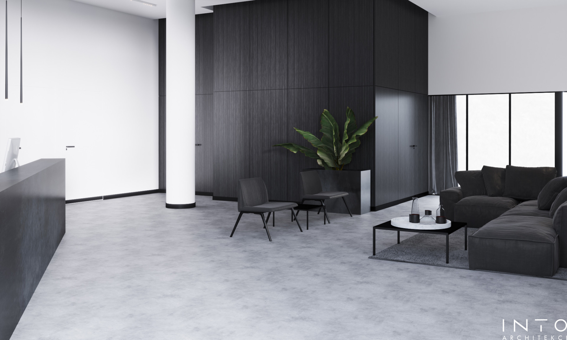 Projekt strefy zarządu w biurze w Poznaniu – 320 m² nowoczesnej przestrzeni