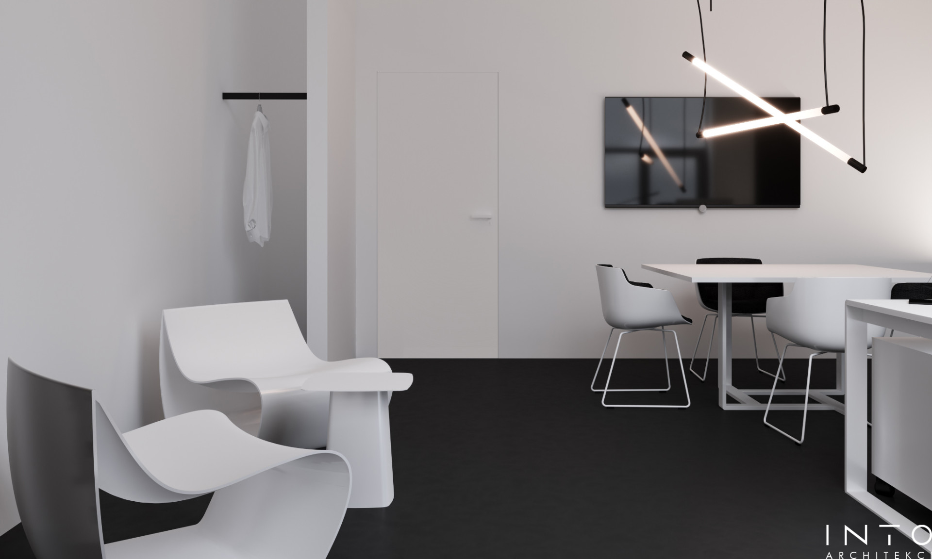 Projekt strefy zarządu w biurze w Poznaniu – 320 m² nowoczesnej przestrzeni