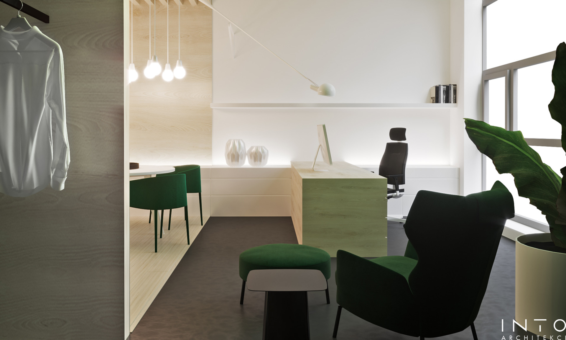 Nowoczesna przestrzeń biurowa – projekt wnętrz w stylu eco