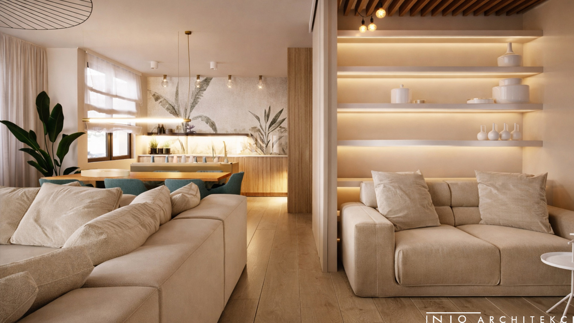 Apartament Kraków – jasna przestrzeń z możliwością otwarcia wnętrza