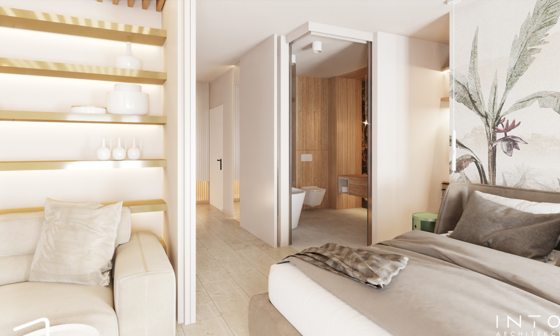 Apartament Kraków – jasna przestrzeń z możliwością otwarcia wnętrza