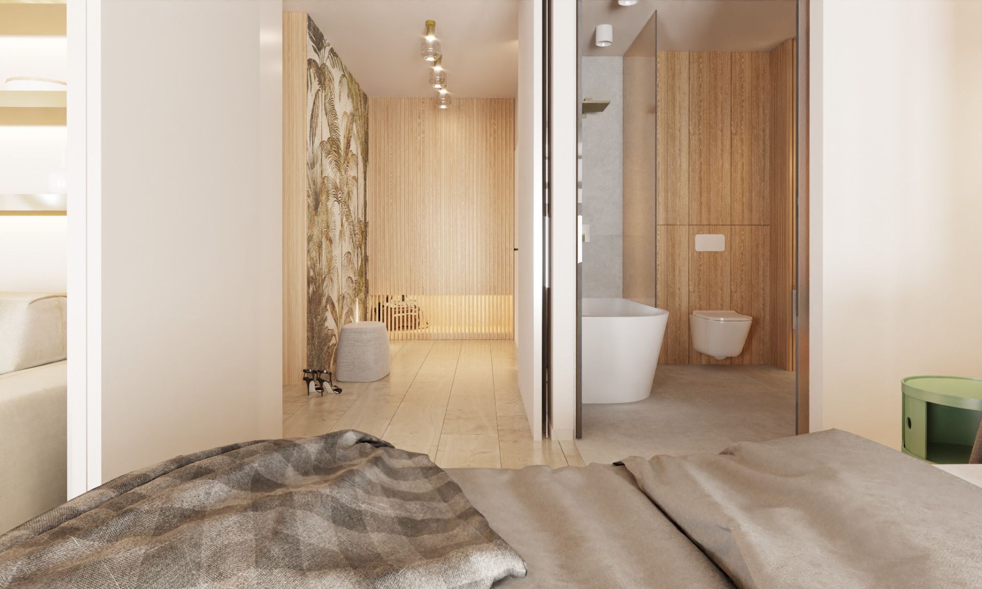 Apartament Kraków – jasna przestrzeń z możliwością otwarcia wnętrza