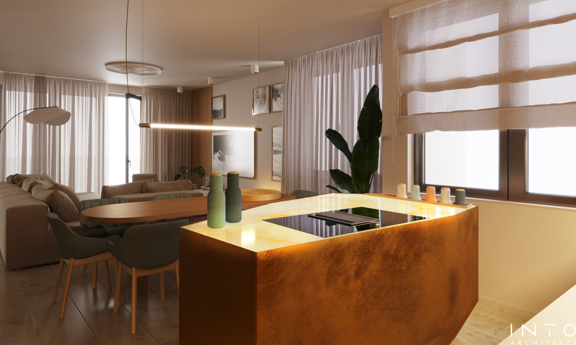 Apartament Kraków – jasna przestrzeń z możliwością otwarcia wnętrza