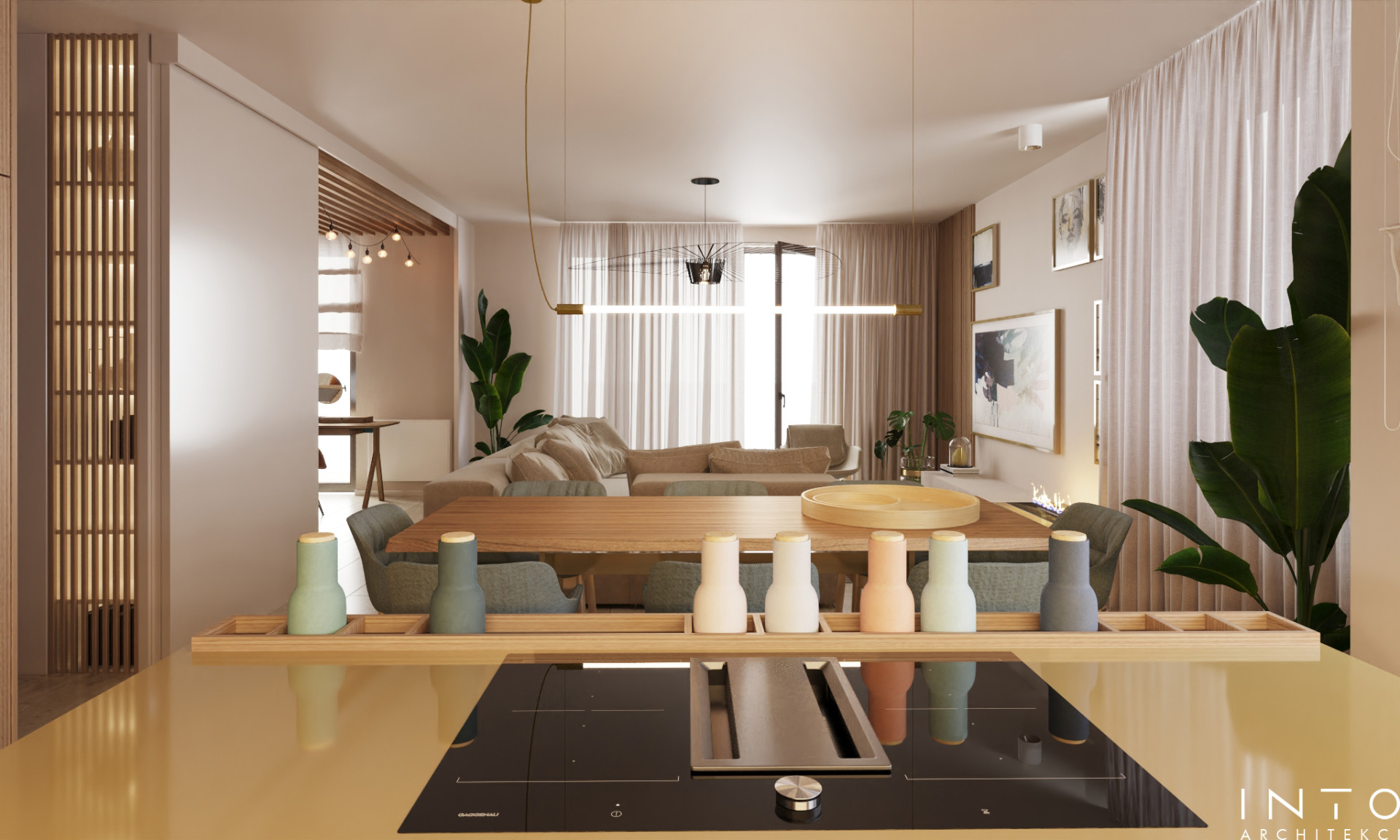 Apartament Kraków – jasna przestrzeń z możliwością otwarcia wnętrza