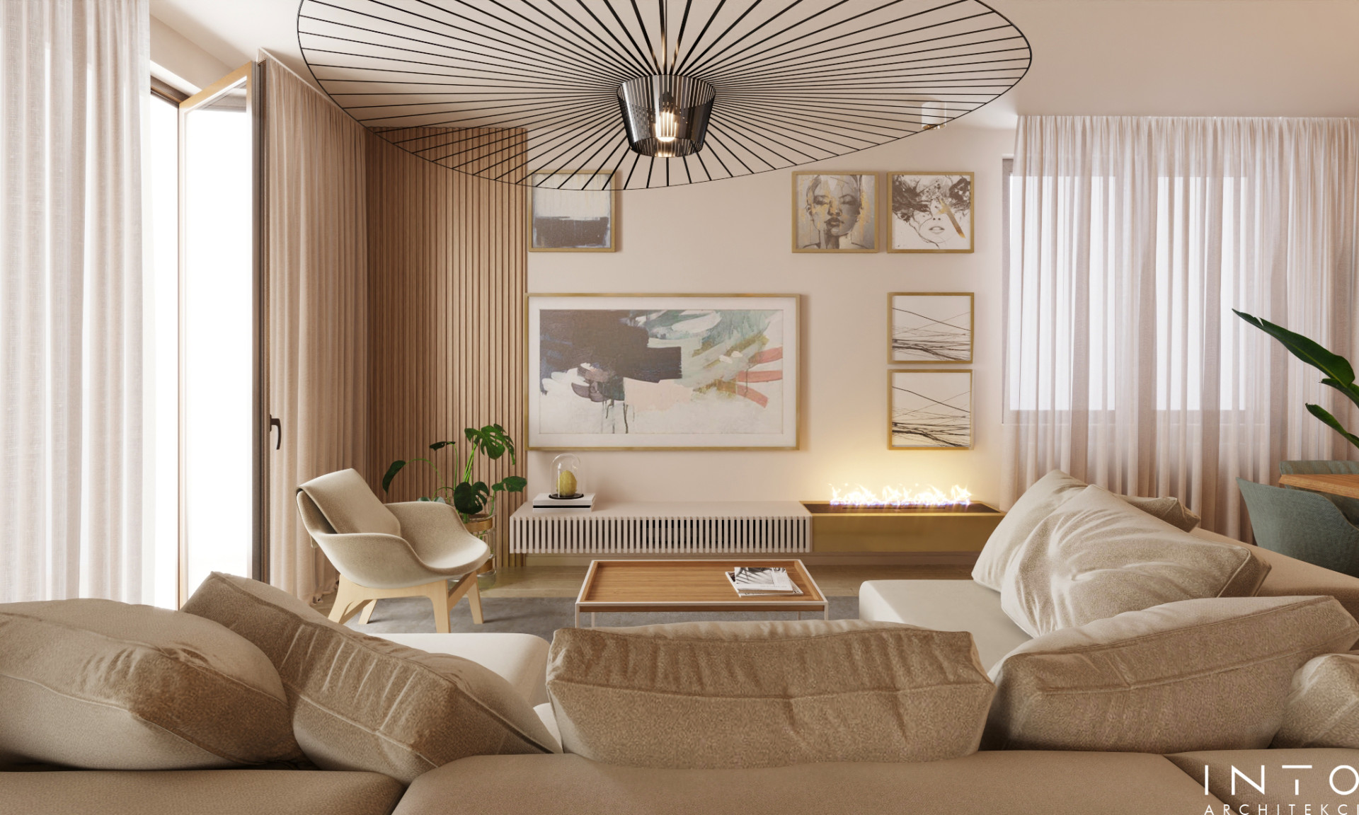 Apartament Kraków – jasna przestrzeń z możliwością otwarcia wnętrza
