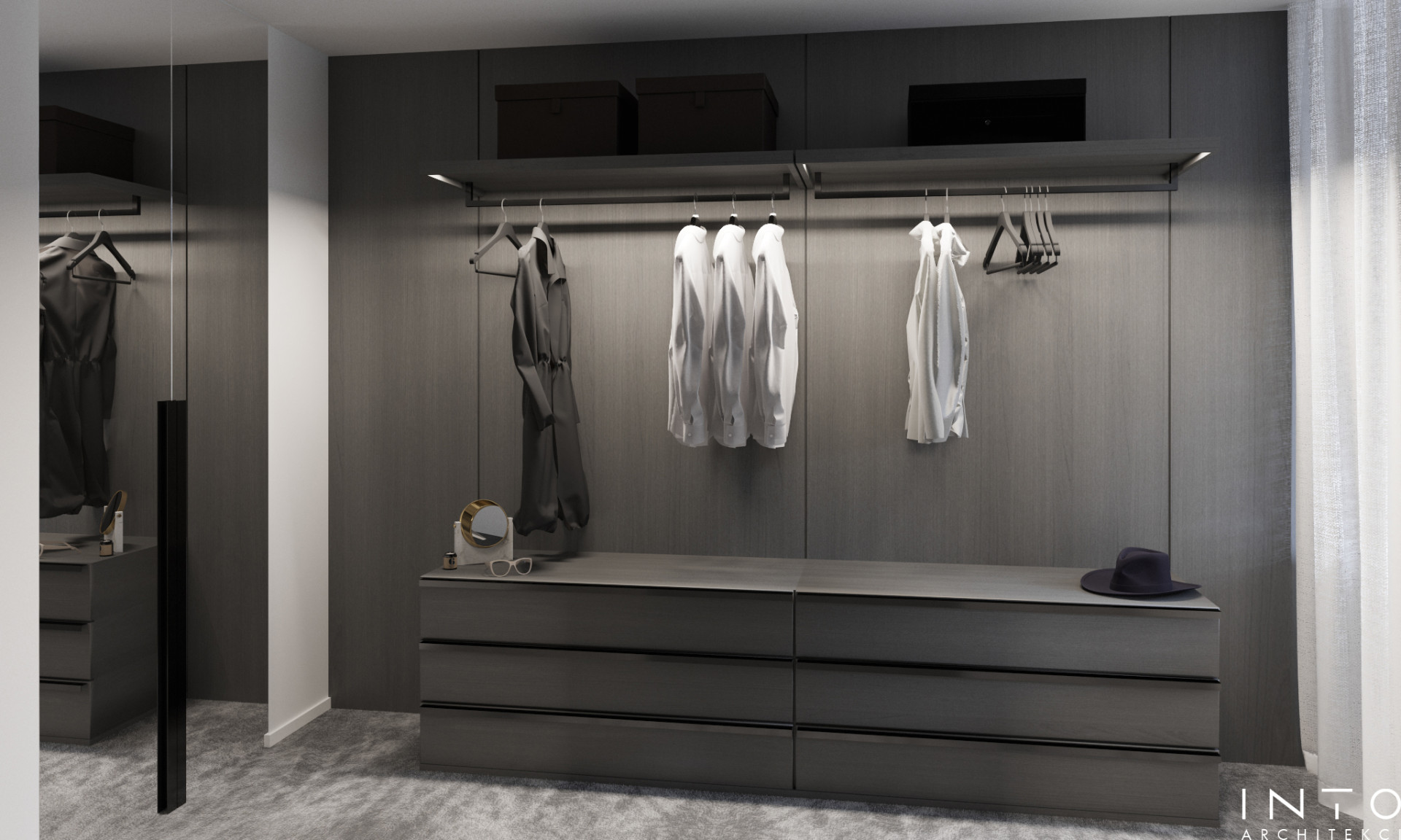 Apartament Warszawa – minimalistyczna przestrzeń z biblioteką