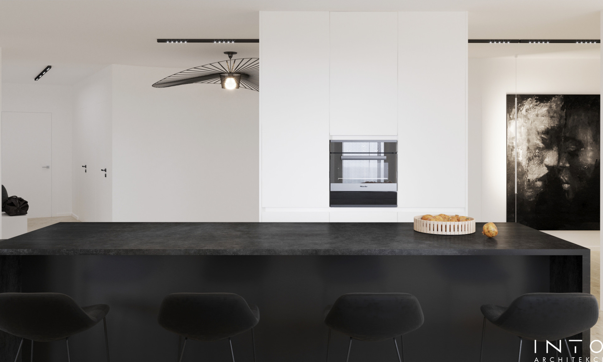Apartament Warszawa – minimalistyczna przestrzeń z biblioteką